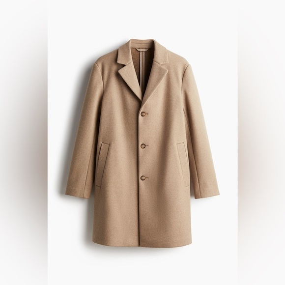 H&M Other - H&M | Men's Slim Fit Tan Wool-Blend Coat